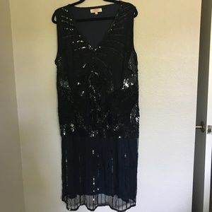 Stunning Gatsby- Style Hand-Beaded Dress